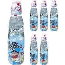 하타코센 크레용 신짱 라무네 탄산음료 소다맛, 6개, 200ml
