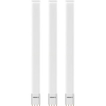 오스람 LED 플라스틱커버 이관형광등 18W, 백색, 3개