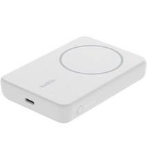 벨킨 5000mAh 맥세이프 마그네틱 무선 충전 보조배터리 + 스탠드, BPD004, 화이트