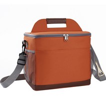 리얼코디 옥스포드 천 도시락 가방 쿨러백, 오렌지, 16L