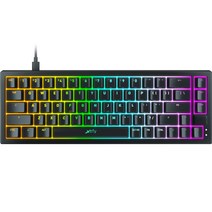 xtrfy 65 미니 배열 커스텀 게이밍 키보드, K5-RGB-CPT, 텐키리스, 블랙
