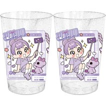 릴팡 민쩌미 파티 투명 점보컵, 혼합색상, 2개