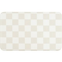 체커보드 양면 주방매트, 체커보드 + 직물패턴