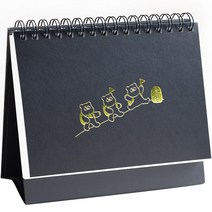 리훈 곰부 세우는 체크리스트 위클리 탁상 플래너 주간 일주일 계획표, 블랙