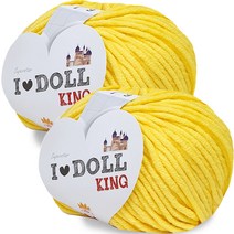 니뜨 아이돌킹 실 45g, 6 연노랑, 2개