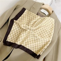 티지 여성용 지적인 실크 스카프