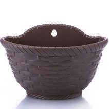 벽걸이형 플라스틱 화분, 브라운