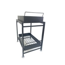 존글로벌 DND 2단 슬라이딩 바스켓 서랍, 블랙