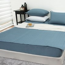 아망떼 파코홈 클린스 오가닉 순면 침대패드, BLUE