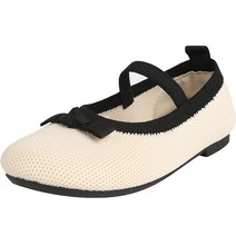 슈펜키즈 여아용 키즈 니트 쿠션플랫 구두