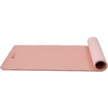오짐 TPE 와이드 프리미엄 양면 두꺼운 홈트 요가매트, 베이비핑크 + 멜란지핑크