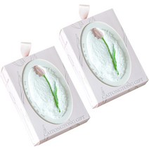 쿼르디 돌잔치 기념품 선물 자수 튤립 핸드타월, 핑크, 2개