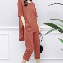 MA 오버핏 언발 7부 미시 상하의 세트