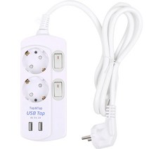 에코파워탭 탭앤탭 USB 개별 스위치 2구 멀티탭, 1.5m, 1개