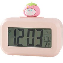 디에스 귀여운 디지털 알람 탁상시계, 딸기
