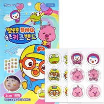 밴드골드 뽀로로 BNG 습윤키즈 하이드로콜로이드밴드 18매 뽀로로 루피 캐릭터, 1세트