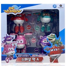 슈퍼윙스 스페셜팩 A 호기 + 티노 + 아리 + 보라 세트, 혼합색상