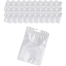마켓감성 투명 미니소품 지퍼백, 화이트, 70개