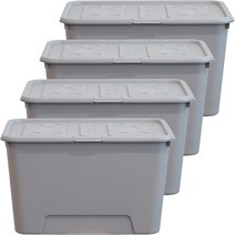 보노하우스 탑백 리빙박스 72L, 그레이, 4개