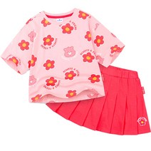 젤리스푼 여아용 케어베어 리틀 플라워 상하복 세트