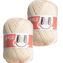 야나 올리오 뜨개실, 770 아이보리, 2개