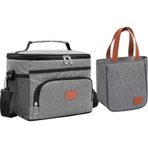 TAD 보냉 가방 보온 백 M + XL 세트, M+XL(그레이)