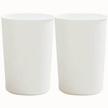 샤바스 무지 오픈휴지통 12L, 화이트, 2개