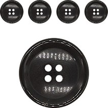 동대문단추왕 코트 정장 뿔02 H05 단추 18mm, 5개, BK유광