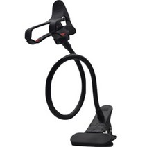 코코마트 높이 각도 조절 코브라형 휴대폰 거치대, 블랙, 1개