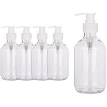 펌프 로션 샴푸 공병 용기 500ml, 흰색(캡), 5개