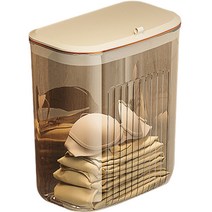 앤써핏 주방 모던 걸이형 음식물 쓰레기통 휴지통, 투명 화이트