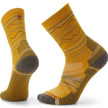 스마트울 하이크라이트 쿠션 마운틴 레인지 패턴 크루 삭스, Honey Gold