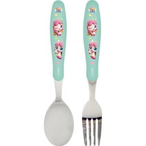 르번 알쏭달쏭 캐치티니핑 퐁당핑 베이직스푼포크 세트, 혼합색상, 숟가락 + 포크