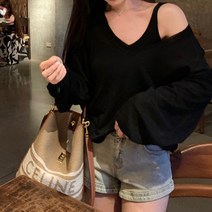 비비에모 여성용 프렌치 루즈핏 나시 티셔츠 투피스 세트 04253