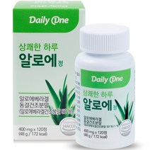 데일리원 상쾌한 하루 알로에정 알로에 베라 겔 120정, 120g, 1개