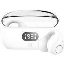 스마텍 이어클립 걸이형 블루투스 이어셋, 화이트, STBT-EC150