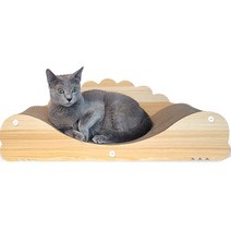 펫츠몬 고양이 우드 스크래쳐 하우스 커브쇼파, 혼합색상, 1개