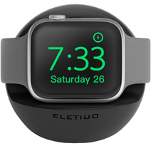 리마 애플워치 컬러 충전거치대, 블랙, 1개