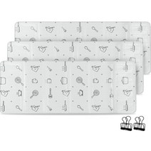 깔끔대장 철벽방어 기름막이 화이트 3p + 집게 2p 세트, 1세트