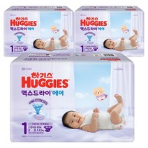 하기스 2026 맥스드라이 에어 밴드형 기저귀, 1단계, 180매