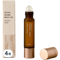 올롯 에센셜 아로마 오일 롤온 브레스딥, 10ml, 4개