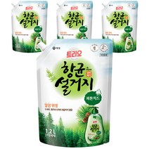 트리오 항균설거지 피톤치드 리필, 1.2L, 4개