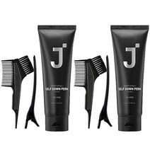 제이숲 스타일제이 포맨 셀프 다운펌 펌브러쉬 + 집게 + 장갑 + 펌지 세트, 2개, 120ml