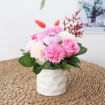 블뤼엔 비누꽃 엠보센터피스, 핑크, 1개