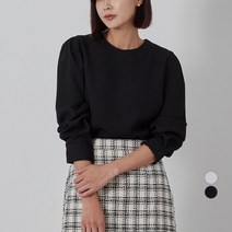 ELLE PARIS 여성용 핀턱 퍼프 블라우스