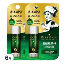 멘소래담 딥 모이스트 립밤 멘솔, 멘톨, 4.5g, 6개