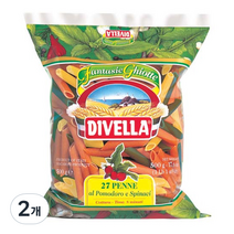 디벨라 삼색펜네 지티 리가떼 파스타, 500g, 2개