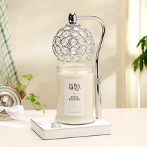 캔들백화점 비주캔들워머+ 소이캔들750g세트, 화이트웨딩, 비주실버화이트