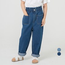 롤리트리 아동 페이퍼백 데님 팬츠