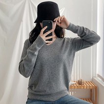 레몬소울 여성용 더나 캐시미어 브이넥 니트
